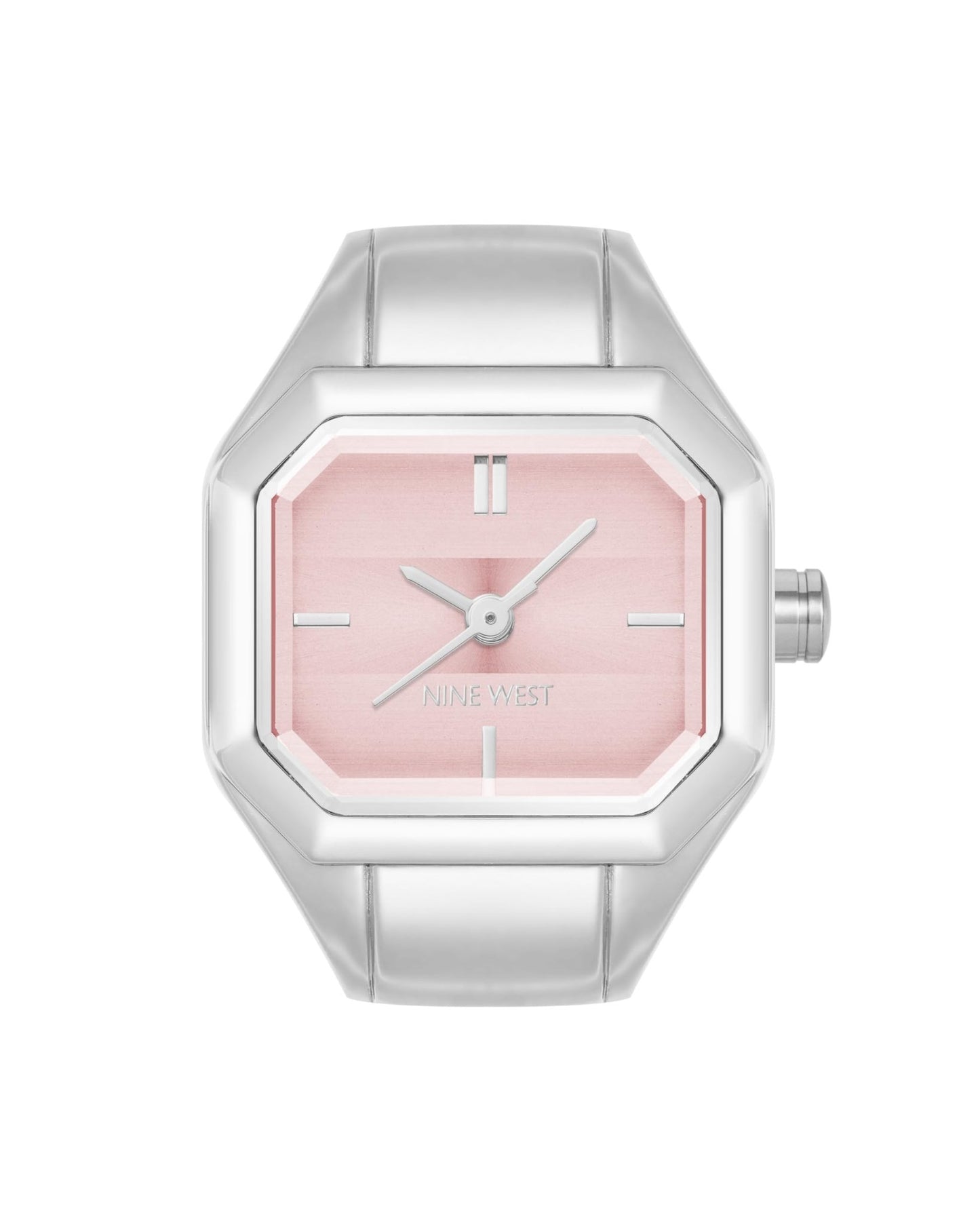Nine West Women's Ring Watch Gold/Tan/Silver/Pink - Canvas & Charms