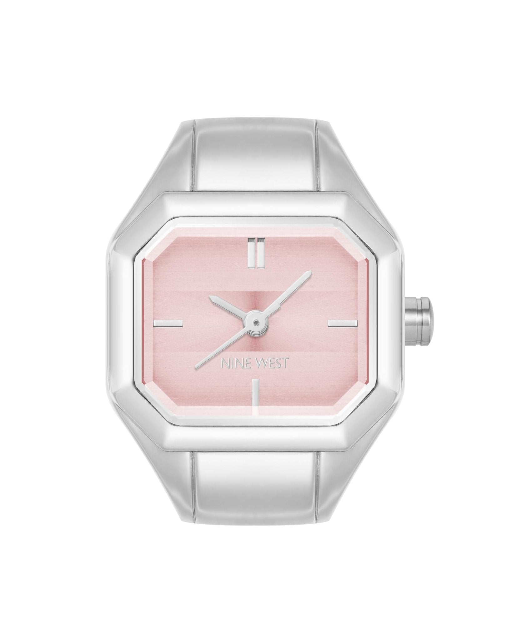 Nine West Women's Ring Watch Gold/Tan/Silver/Pink - Canvas & Charms