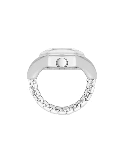 Nine West Women's Ring Watch Gold/Tan/Silver/Pink - Canvas & Charms