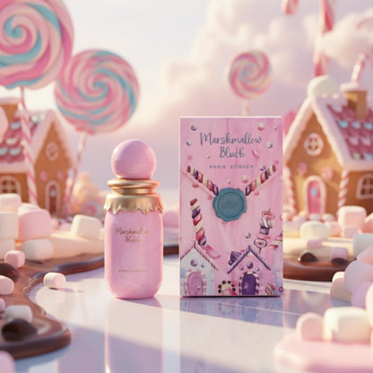 Paris Corner | Marshmallow Blush EDP | A Unique Gourmand Marshmallow Strawberry Perfume for Women | Long - Lasting Sweet Scent Fragrance for Daily Use (1.7 Fl Oz) - Canvas & Charms