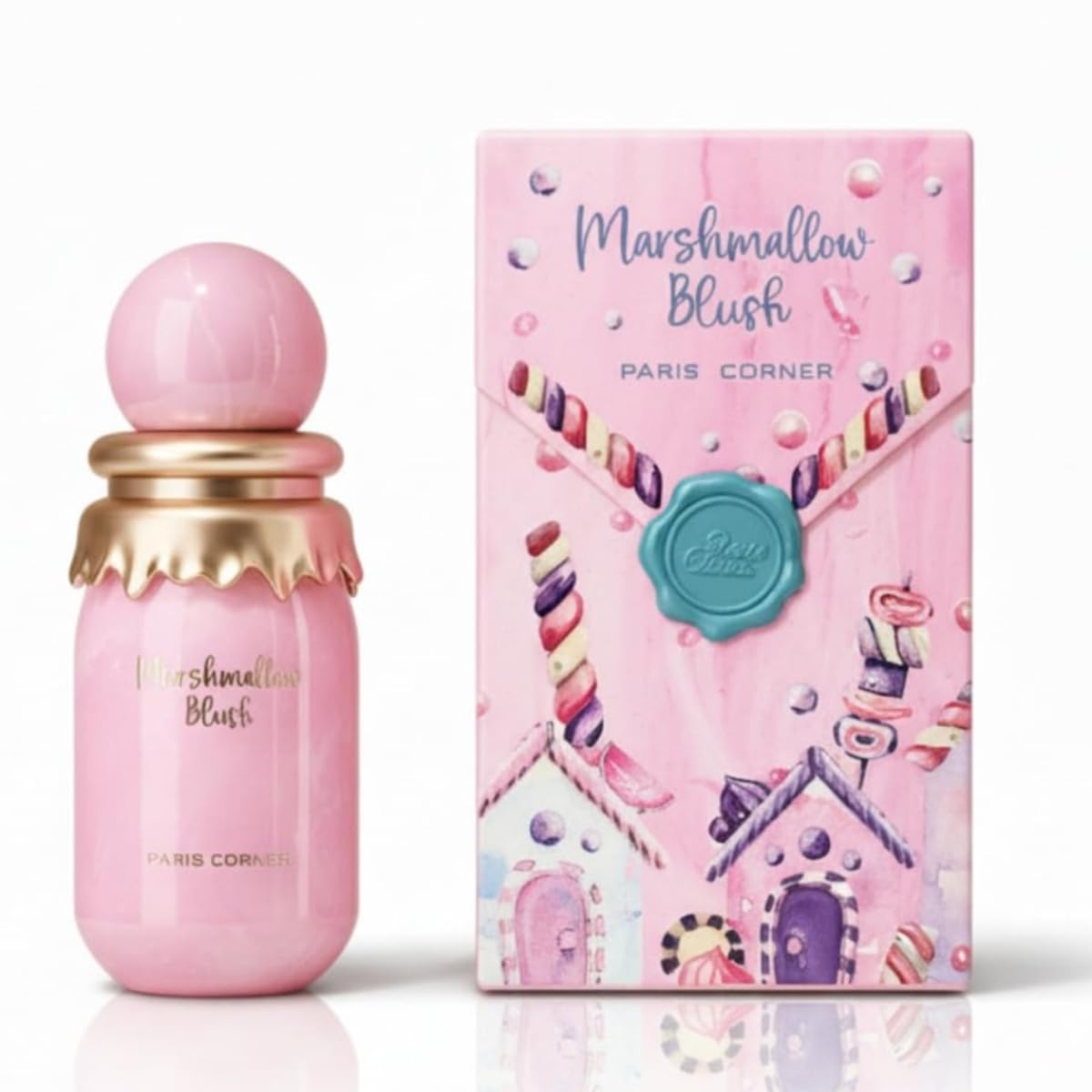 Paris Corner | Marshmallow Blush EDP | A Unique Gourmand Marshmallow Strawberry Perfume for Women | Long - Lasting Sweet Scent Fragrance for Daily Use (1.7 Fl Oz) - Canvas & Charms