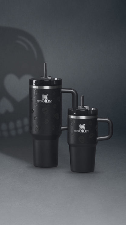 Stanley 40 oz Stainless Steel H2.0 FlowState Quencher Tumbler Sweetheart Skulls