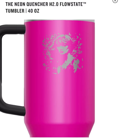 Stanley Cup 40 oz Quencher Tumbler with Taylor Swift Engraving