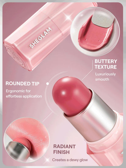 SHEGLAM Buttery Bliss Blush Stick Cream Milk Makeup Blush - Cherry Pick - Canvas & Charms