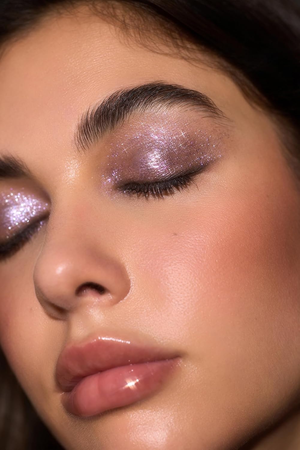 SHEGLAM Crystal Jelly Glaze Stick Eye Shadow Stick Eyeliner Brightener Pencil Crayon with Brush Easy to Blend Long Lasting Shimmer Eyeshadow - Lilac Luster - Canvas & Charms