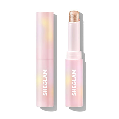 SHEGLAM Crystal Jelly Glaze Stick Eye Shadow Stick Eyeliner Brightener Pencil Crayon with Brush Easy to Blend Long Lasting Shimmer Eyeshadow - Lilac Luster - Canvas & Charms
