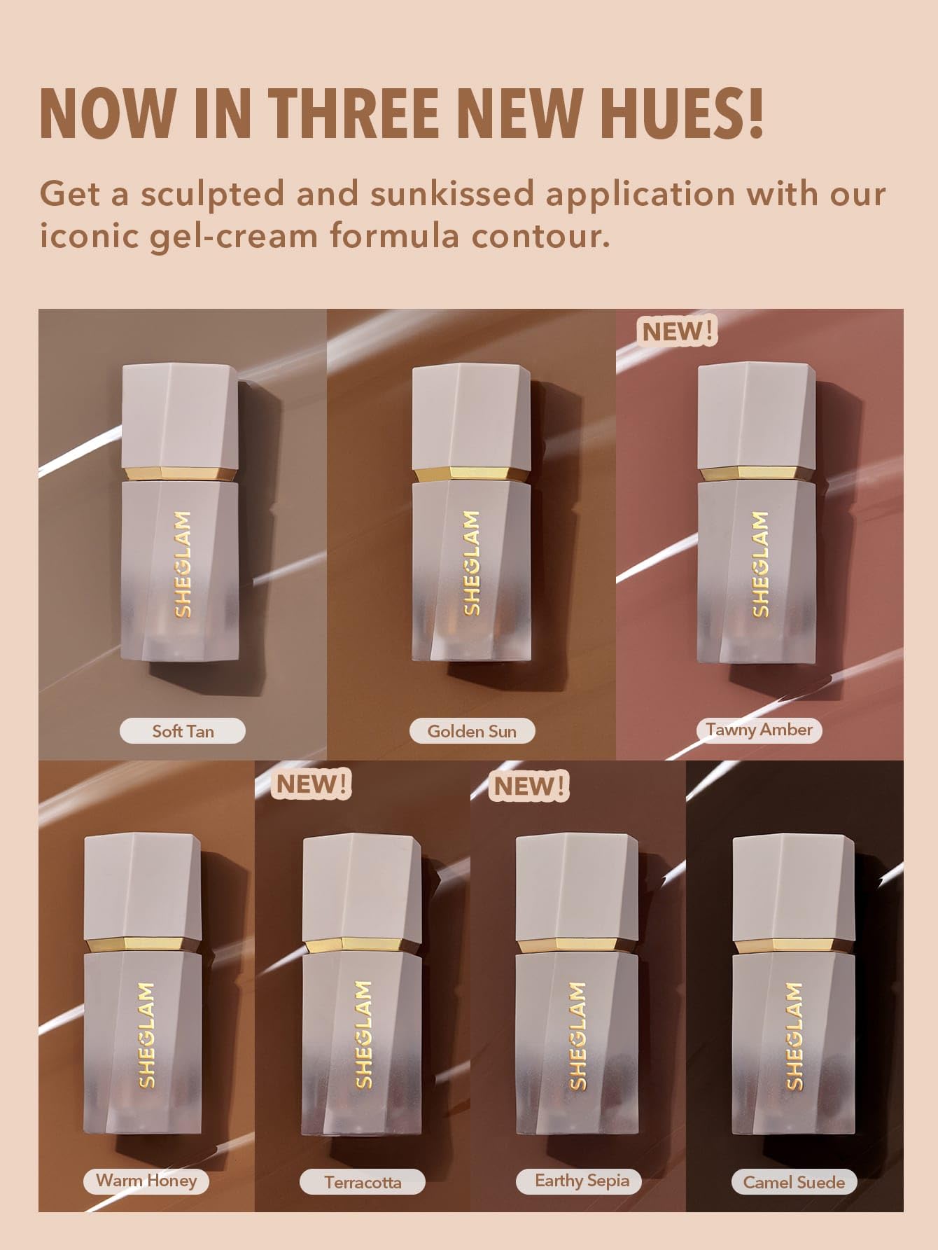 SHEGLAM Sun Sculpt Cool Toned Liquid Contour Stick Long Lasting Cream Bronzer Makeup - Soft Tan - Canvas & Charms