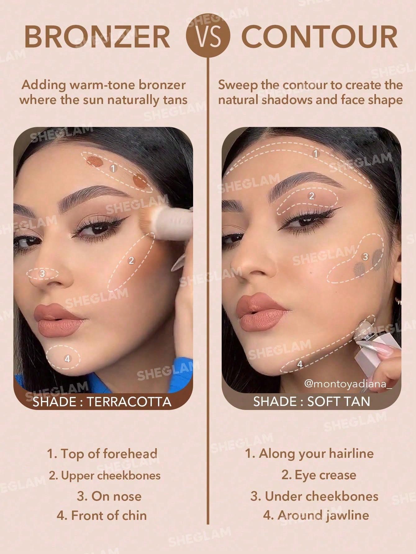 SHEGLAM Sun Sculpt Cool Toned Liquid Contour Stick Long Lasting Cream Bronzer Makeup - Soft Tan - Canvas & Charms