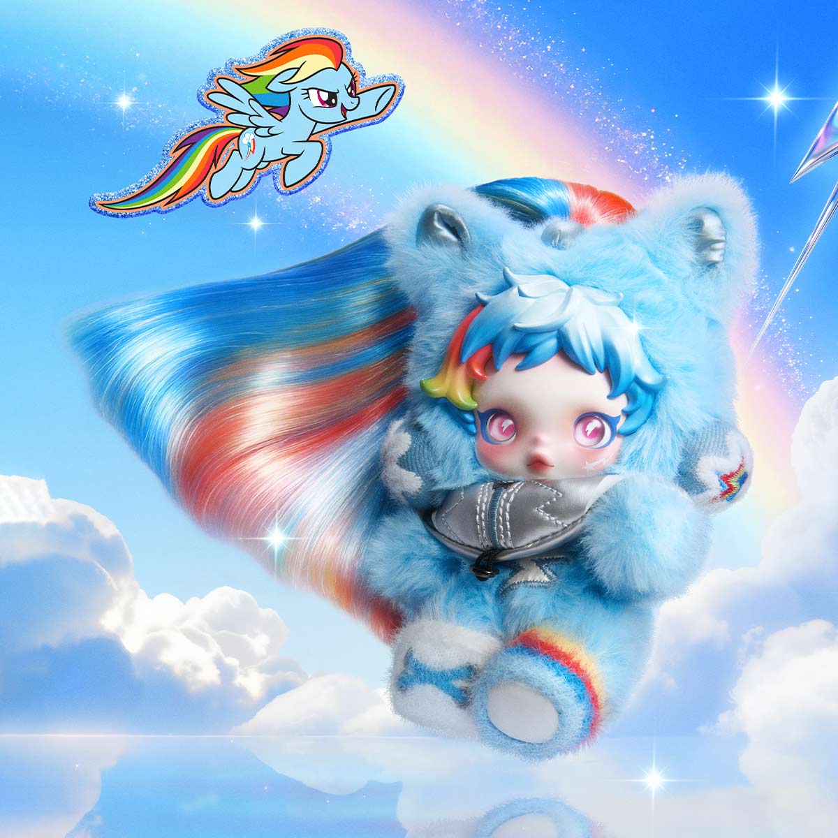 SKULLPANDA × My Little Pony Series Plush Doll Pendant Authentic Pop Mart - Canvas & Charms