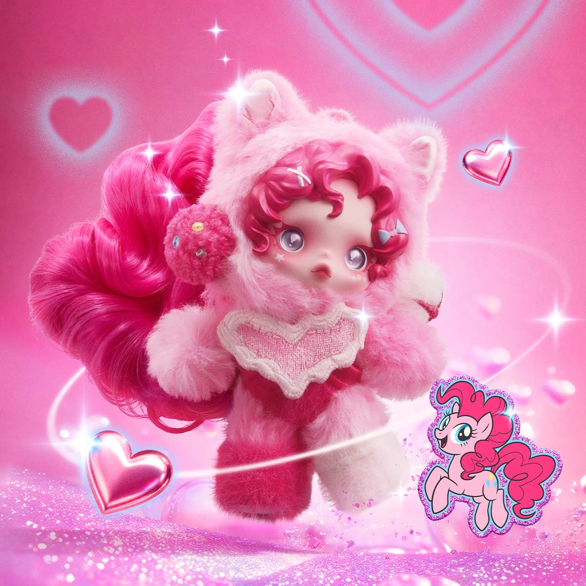 SKULLPANDA × My Little Pony Series Plush Doll Pendant Authentic Pop Mart - Canvas & Charms