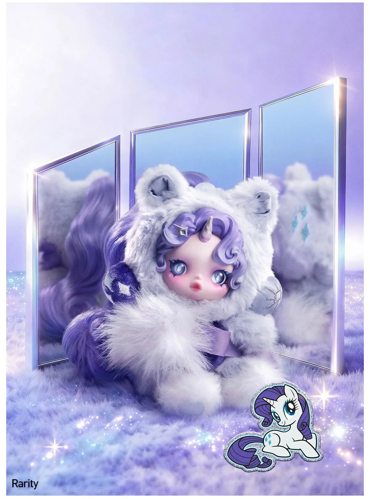 SKULLPANDA × My Little Pony Series Plush Doll Pendant Authentic Pop Mart - Canvas & Charms