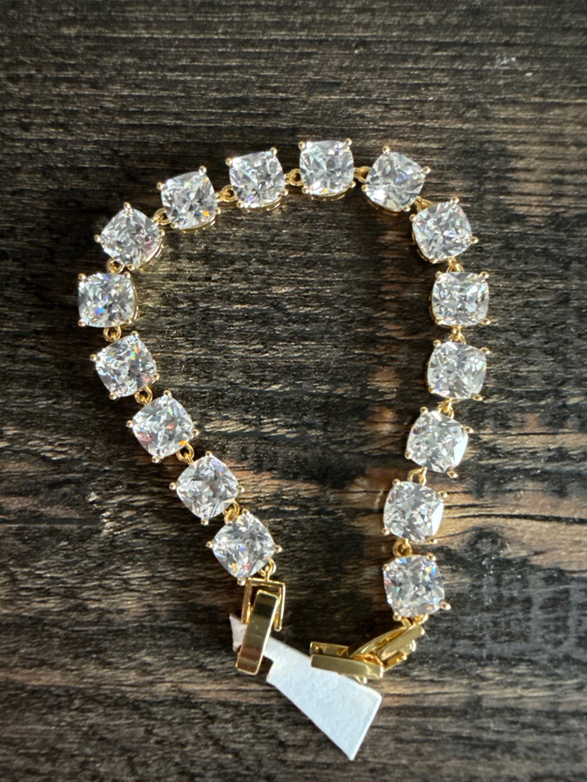 Stunning Station White Diamond Tennis Bracelet - Canvas & Charms