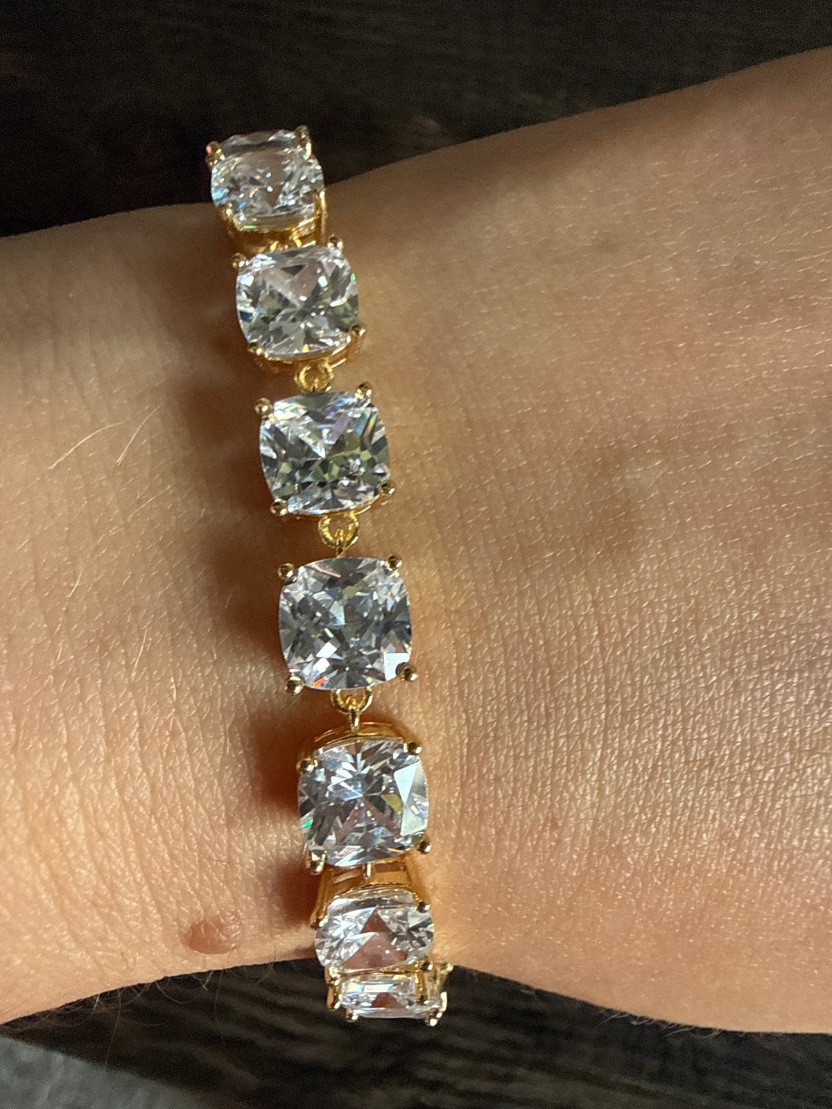 Stunning Station White Diamond Tennis Bracelet - Canvas & Charms