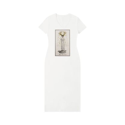 Tarot Dress Women's V-Neck Short Sleeve Slim Fit Maxi Dress - Canvas & Charms