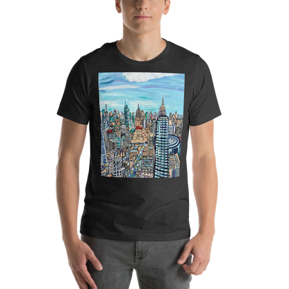 NYC Manhattan Skyline View from the Edge Art Unisex Tshirt