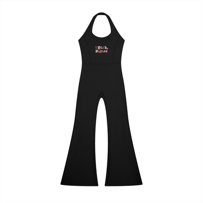 Witch Please Women’s Halter Flared Jumpsuit - Canvas & Charms
