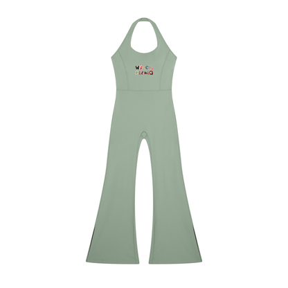 Witch Please Women’s Halter Flared Jumpsuit - Canvas & Charms