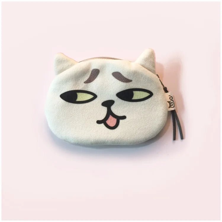 women's cat plush zipper coin purses - Canvas & Charms