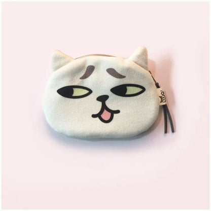 women's cat plush zipper coin purses - Canvas & Charms
