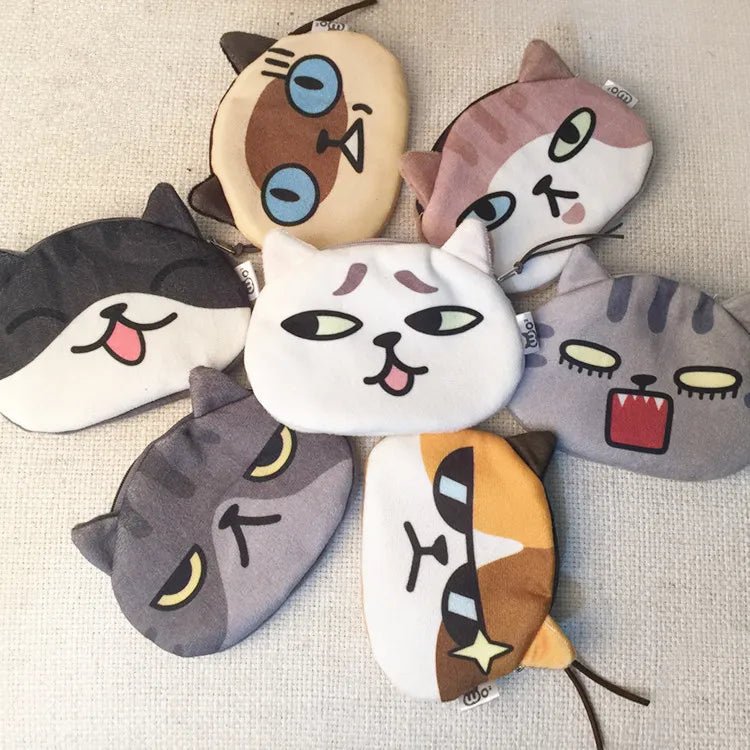 women's cat plush zipper coin purses - Canvas & Charms
