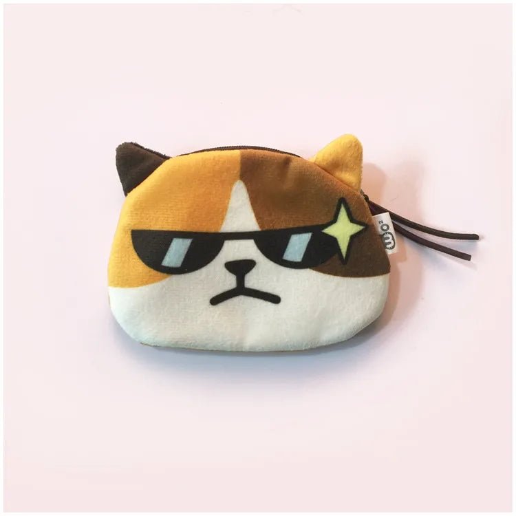 women's cat plush zipper coin purses - Canvas & Charms