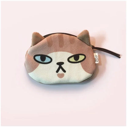 women's cat plush zipper coin purses - Canvas & Charms