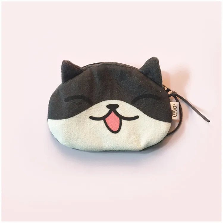 women's cat plush zipper coin purses - Canvas & Charms