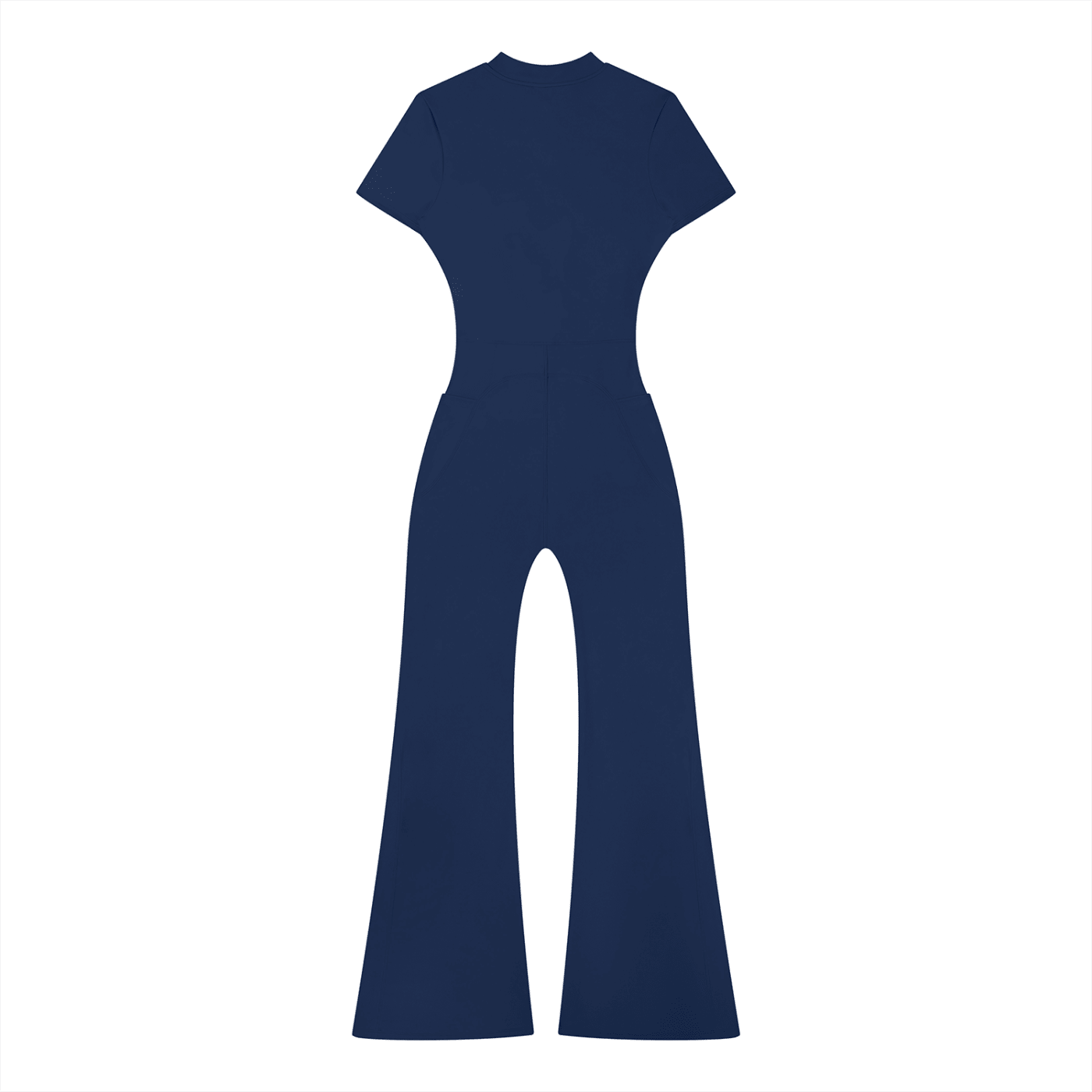 Women’s Tight Fit Flared Leg Quarter-Zip Jumpsuit Y2K Inspired Pixel Art - Canvas & Charms